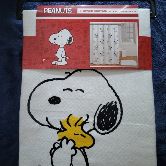 BRAND NEW SNOOPY & WOODSTOCK FABRIC SHOWER CURTAIN - Picture 3 of 4